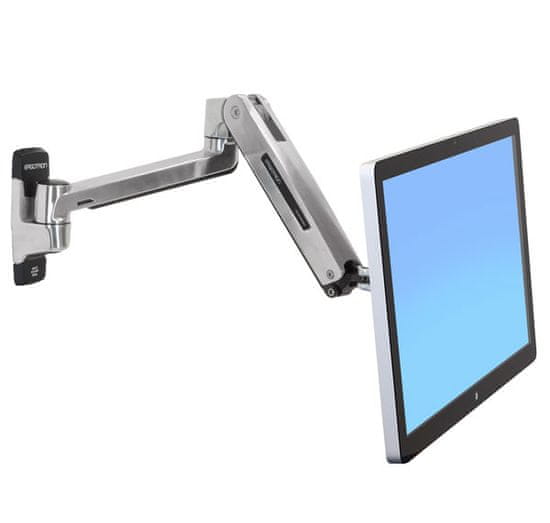 Ergotron LX HD Sit-Stand stenska držalna roka za LCD, polirana, zelo prilagodljiva stenska držalna roka do 49"