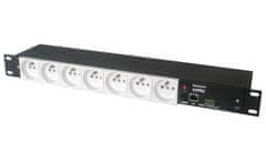 Tinycontrol modul za distribucijo električne energije za vgradnjo v omaro, 7 priključkov, merjenje električne energije, MQTT, 1wire in I2C, 2 digitalna vhoda