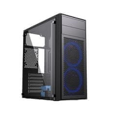 Gembird Fornax M100B/Midi Tower/Transpar./Črna
