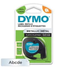 Dymo Originalni trakovi za izdelovalce etiket LetraTag, 12 mm x 4 m, kovinska plastika