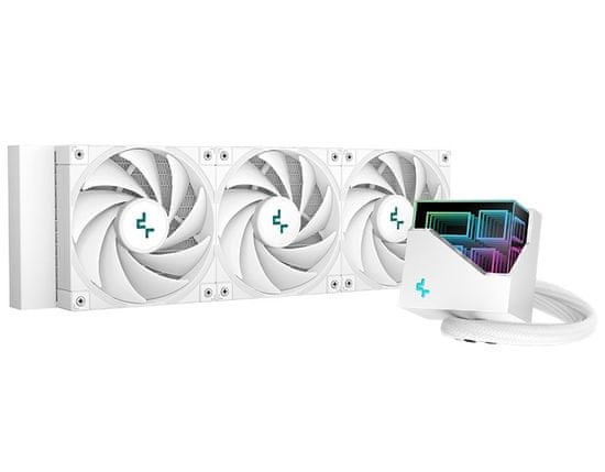 DEEPCOOL Vodni hladilnik LT720 / 3x120 mm ventilator / ARGB / Intel in AMD bela