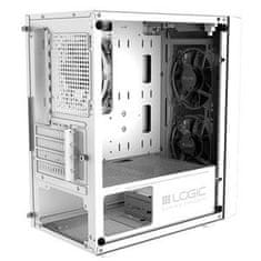 LOGIC PC ohišje Atos ARGB MINI 1x USB 3.0, 2x USB 2.0 + avdio, belo, brez napajalnika