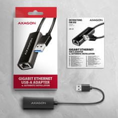 AXAGON ADE-AR, USB-A 3.2 Gen 1 - Gigabitna omrežna kartica Ethernet, Realtek 8153, samodejna namestitev