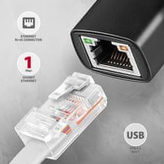 AXAGON ADE-ARC, USB-C 3.2 Gen 1 - Gigabitna ethernetna omrežna kartica, Realtek 8153, samodejna namestitev