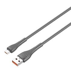 LDNIO kabel usb - micro usb ldnio ls672 2m, 30w (siv)