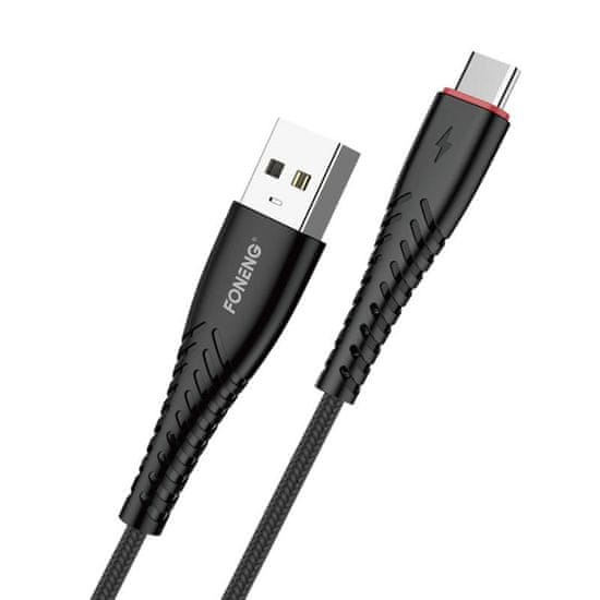 Foneng kabel usb za usb-c foneng x15, 2,4a, 1,2 m (črn)