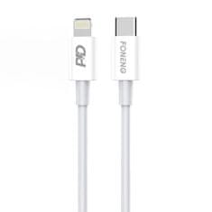 Foneng kabel usb-c do lightning foneng x31, 20w 1m (biały)