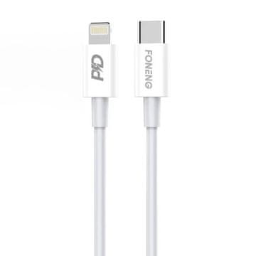 Foneng kabel usb-c do lightning foneng x31, 3a, 1m (biały)