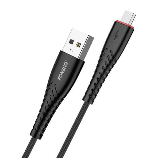 Foneng kabel iz usb v micro usb foneng x15, 2,4a, 1,2 m (črn)