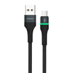 Foneng foneng x79 usb do micro usb kabel, voden, najlonski oplet, 3a, 1m (črn)