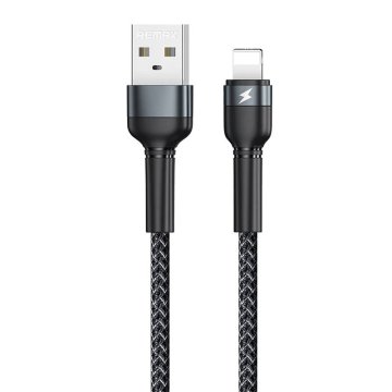 REMAX kabel USB lightning remax jany alloy, 1m, 2.4a (czarny)