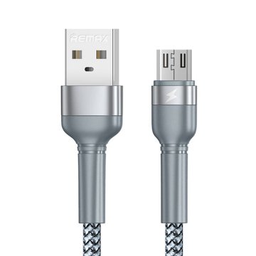 REMAX USB mikro kabel remax jany alloy, 1m, 2,4a (srebrn)