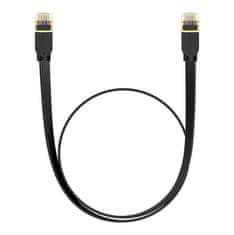 BASEUS Baseus ethernetni ploščati omrežni kabel rj45, gigabitni, cat.7, 1 m (črn)