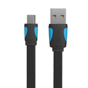 Vention ploščati kabel usb2.0 a do mini 5 pin vention vas-a14-b100 1m črn