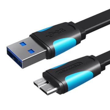 Vention ploski kabel usb3.0 a do micro b vention vas-a12-b100 1m črn
