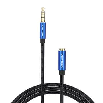 Vention Avdio kabel TRRS 3,5 mm moški do 3,5 mm ženski BHCLG 1,5 m modri