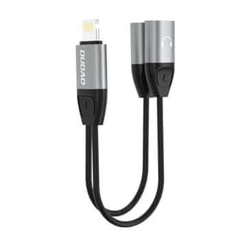 slomart adapter audio dudao l17i lightning do 2x lightning (czarny)