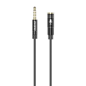 DUDAO Zvočni podaljšek L11S 3,5 mm AUX, 1 m (črn)