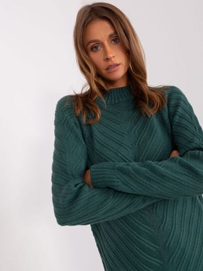 Badu Klasičen ženski pulover Essyllt temno zelena