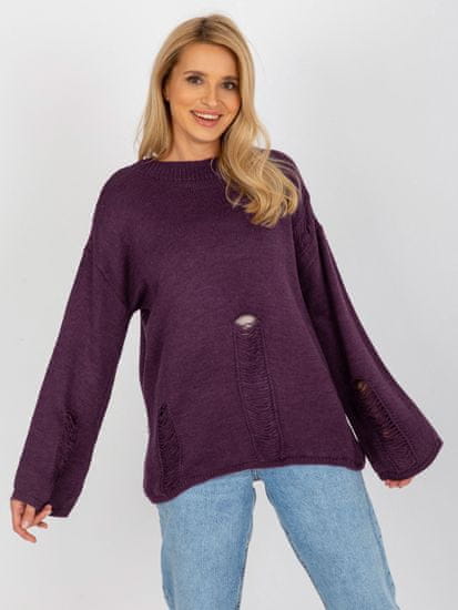 Badu Klasičen ženski pulover Olwese temno vijolična