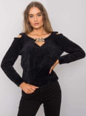 RUE PARIS Klasičen ženski pulover Morgaunte črna Universal