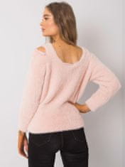 RUE PARIS Klasičen ženski pulover Morgaunte svetlo roza Universal