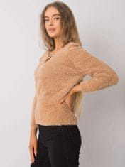 RUE PARIS Klasičen ženski pulover Morgaunte kamelja Universal