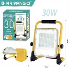 Arrango Polnilni Delovni LED Reflektor 30W (160W) 6500K IP65