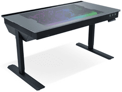 Lian Li DK-05F miza z ohišjem dvosistemska, dvižna, kaljeno steklo, RGB, črna (DK05FX)