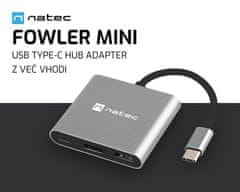 Natec Fowler Mini USB zvezdišče, USB, USB-C, HDMI (USB-HUB-NAT-FOWLER-MINI)