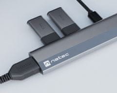 Natec Fowler Slim USB zvezdišče, 2x USB, USB-C, HDMI (USB-HUB-NAT-FOWLER-SLIM)