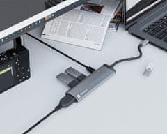 Natec Fowler Slim USB zvezdišče, 2x USB, USB-C, HDMI (USB-HUB-NAT-FOWLER-SLIM)