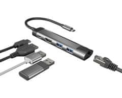 Natec Fowler Go USB zvezdišče, 2x USB, HDMI, Ethernet, USB-C (USB-HUB-NAT-FOWLER-GO)