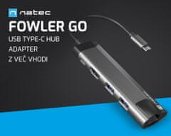 Natec Fowler Go USB zvezdišče, 2x USB, HDMI, Ethernet, USB-C (USB-HUB-NAT-FOWLER-GO)