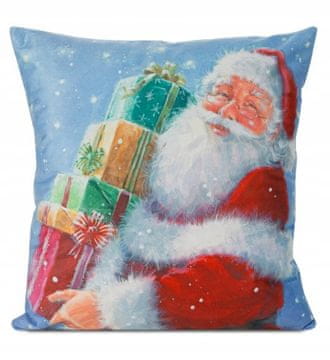 shumee Božična okrasna blazina z Božičkom, mehka, 40x40 cm