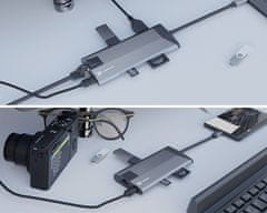 Natec Fowler Plus USB zvezdišče, 3x USB-A, HDMI, Ethernet, USB-C, microSD (USB-HUB-NAT-FOWLER-PLUS)