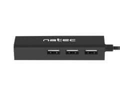 Natec Dragonfly USB zvezdišče, 3x USB, Ethernet (USB-HUB-NAT-DRAGONFLY)