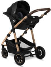 Lionelo Amber 3v1 kombiniran otroški voziček, črn (Black Onyx)