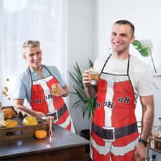Family Božični moški kuhinjski predpasnik, rdeč