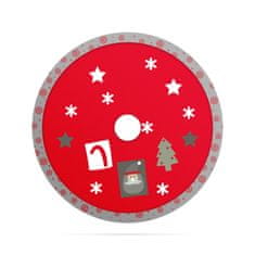 Family Okrasno krilo za božično drevo - 97 cm - poliester - sivo / rdeče