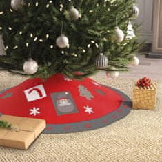 Family Okrasno krilo za božično drevo - 97 cm - poliester - sivo / rdeče