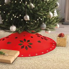 Family Okrasno krilo za božično drevo - 90 cm x 3 mm - filc - rdeče