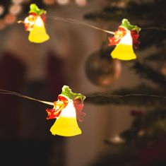 Family LED Božične lučke - Zvončki - 2,2 metra - 20 LED - toplo bela - 2 x AA