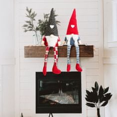 Family Božični skandinavski palček z nogami rdeč 50 cm