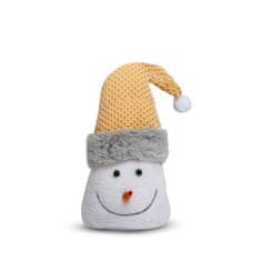 Family Božični snežak s bež kapo - 23 cm