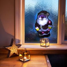 Family Božični LED PVC okenski dekor - Božiček - 27 x 17 cm