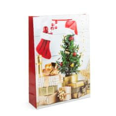Family Božične darilne vrečke XL - papir - 330 x 102 x 457 mm - 4 vrste / komp.