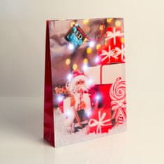 Family Božična darilna vrečka XL s LED lučkami Angel 330 x 102 x 457 mm - 4 vrste / komp.