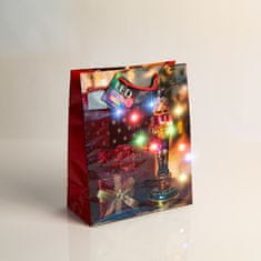 Family Božična darilna vrečka L s LED lučkami Angel 178 x 102 x 228 mm - 4 vrste / komp.