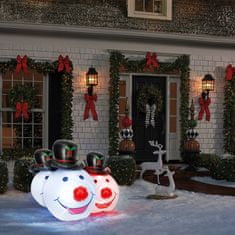 Family Napihljiva glava snežaka - z rdečo/modro LED - zunanja